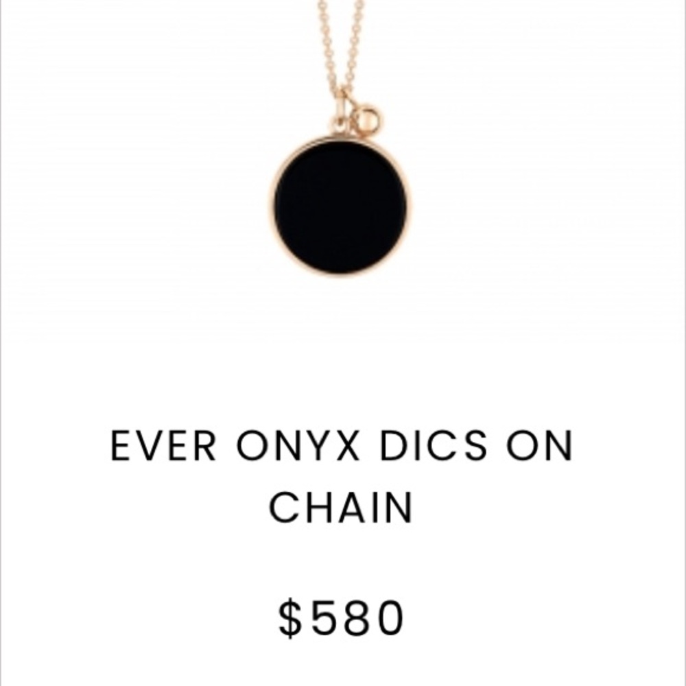 Ginette NY ever onyx disc necklace 18k gold